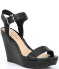Leather Platform Wedge Sandals
